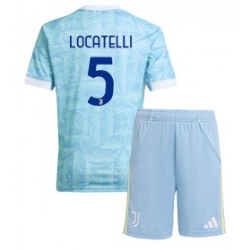 Dětské fotbalový komplet Juventus Manuel Locatelli #5 Venkovní košile 2025-26 Krátkým Rukávem
